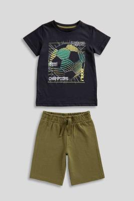 Junior Boys Football T-Shirt and Shorts